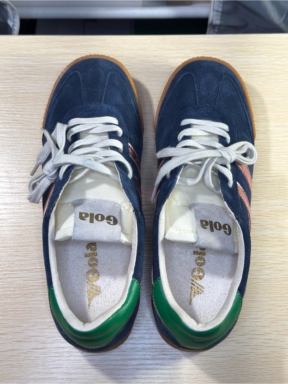 GOLA Elan Glitz Trainer Navy Blue, Pink, Green Women’s Size 9 Sneakers CLB790 - Picture 7 of 11